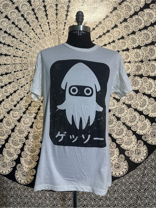Nintendo Other - Nintendo White Short-Sleeve Tee with Black Squid Graphic